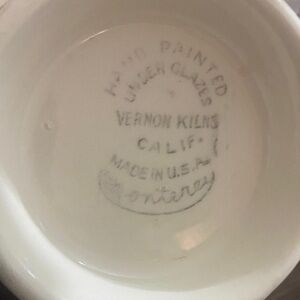 Vernon Kilns Hand Painted Bowl